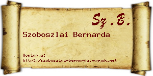 Szoboszlai Bernarda névjegykártya